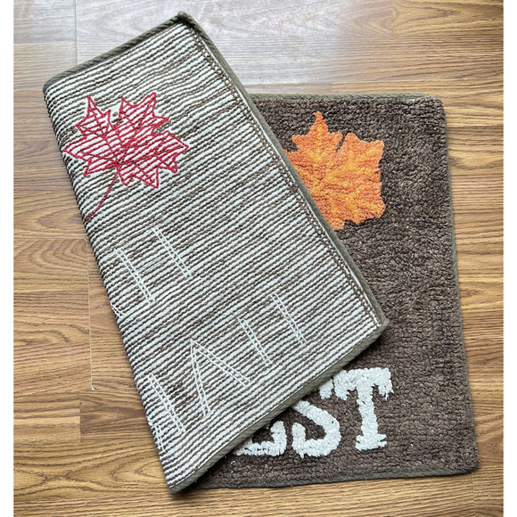Autumn Fall HAPPY HARVEST Home Floor Door Mat Kitchen Bath Farmhouse 20x30 - Picture 2 of 4